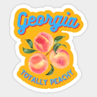 Georgia: Totally Peachy Sticker